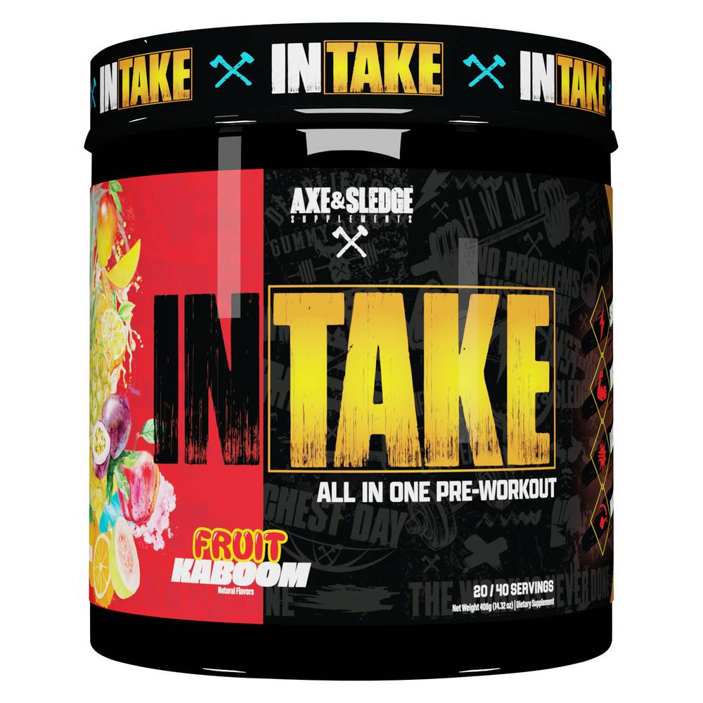 Axe & Sledge Supplements Intake All in One Pre Workout For Energy (fruit kaboom)