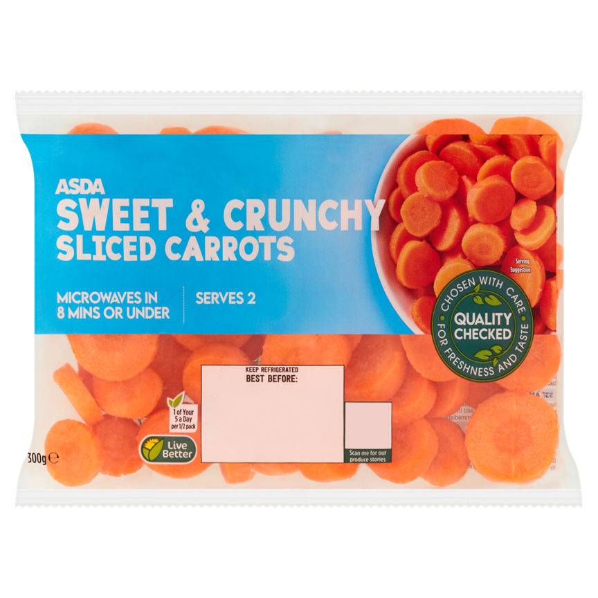 ASDA Sliced Carrots (300g)