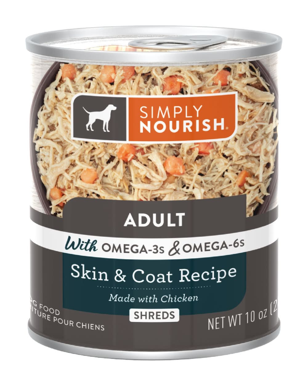 Simply Nourish Skin & Coat Recipe Adult Dog Food - Chicken, 10 OZ (Flavor: Chicken, Size: 10 Oz)