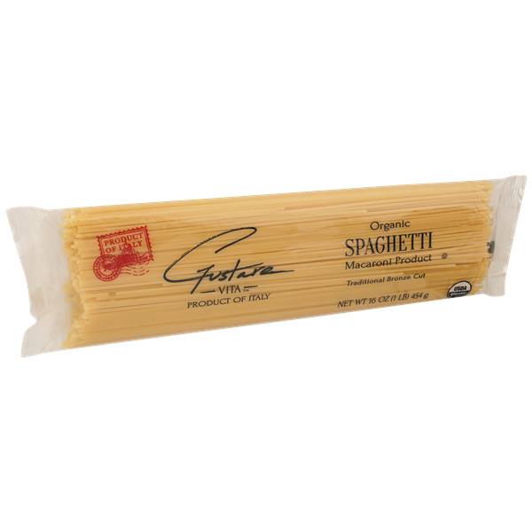 Gustare Vita Traditional Bronze Cut Organic Spaghetti Macaroni Product