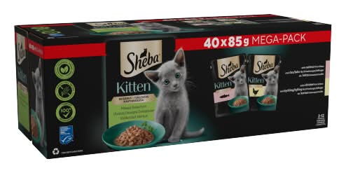 Sheba Mixed Selection Kitten Wet Cat Food (40 x 85g)