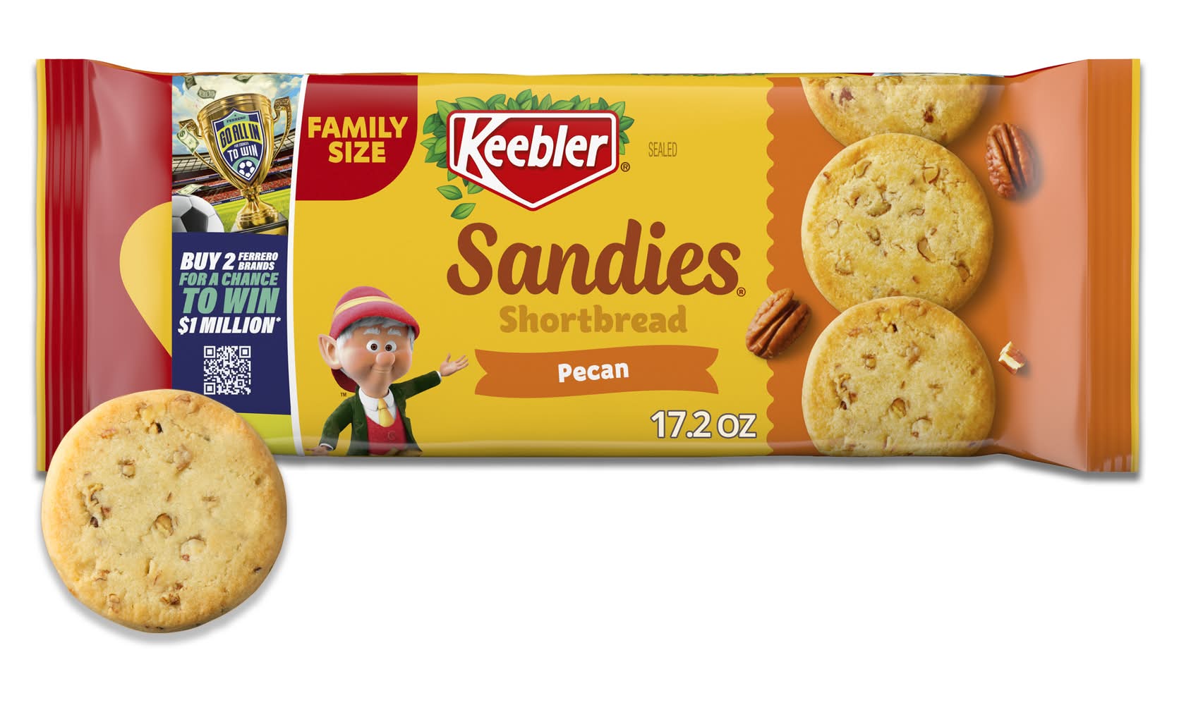 Keebler Sandies Shortbread Cookies, Pecan (17.2 oz)
