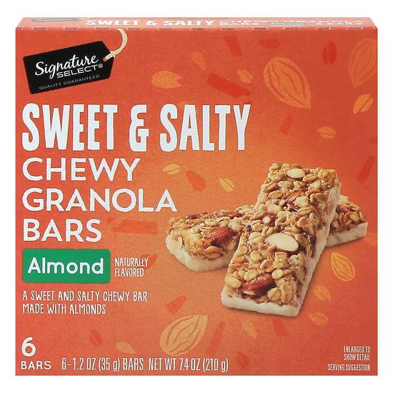 Signature Select Sweet & Salty Almond Chewy Granola Bars (6 x 1.2 oz)