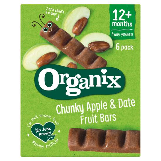 Organix Apple & Date Organic Fruit Snack Bar Multipack 12+ Months (6 ct)