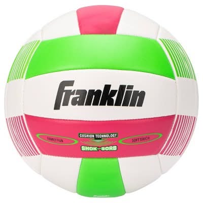 Franklin Sports Super Soft Spike Volleyball, Lime-Pink