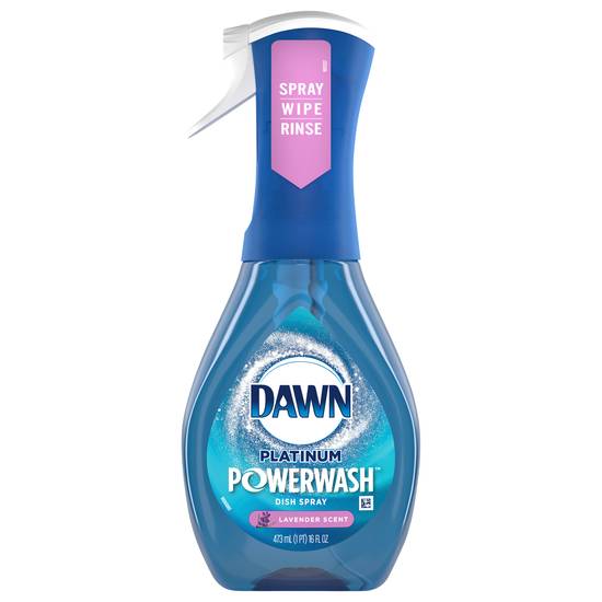 Dawn Platinum Powerwash Dish Spray, Dish Soap, Lavender Scent Starter Kit, 16 oz