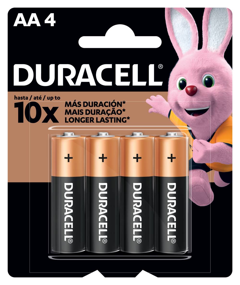 Duracell · Pilha alcalina aa (4 un)