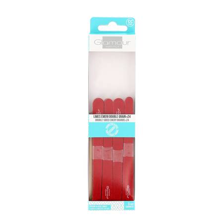 Lime à ongles + bâtonnet GLAMOUR INSTITUT - la paquet de 24 limes à ongles