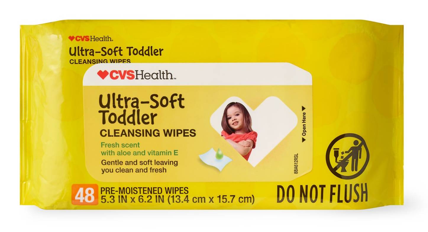 Cvs Toddler Wipes Pre-Moistened 5.3"X6.2" Scented Softpak