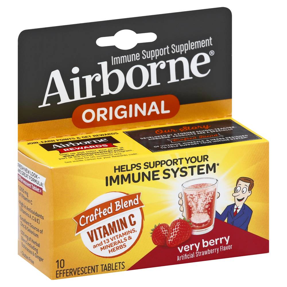 Airborne Original Immune Support Effervescent Tablets (10 ct) (strawberry)