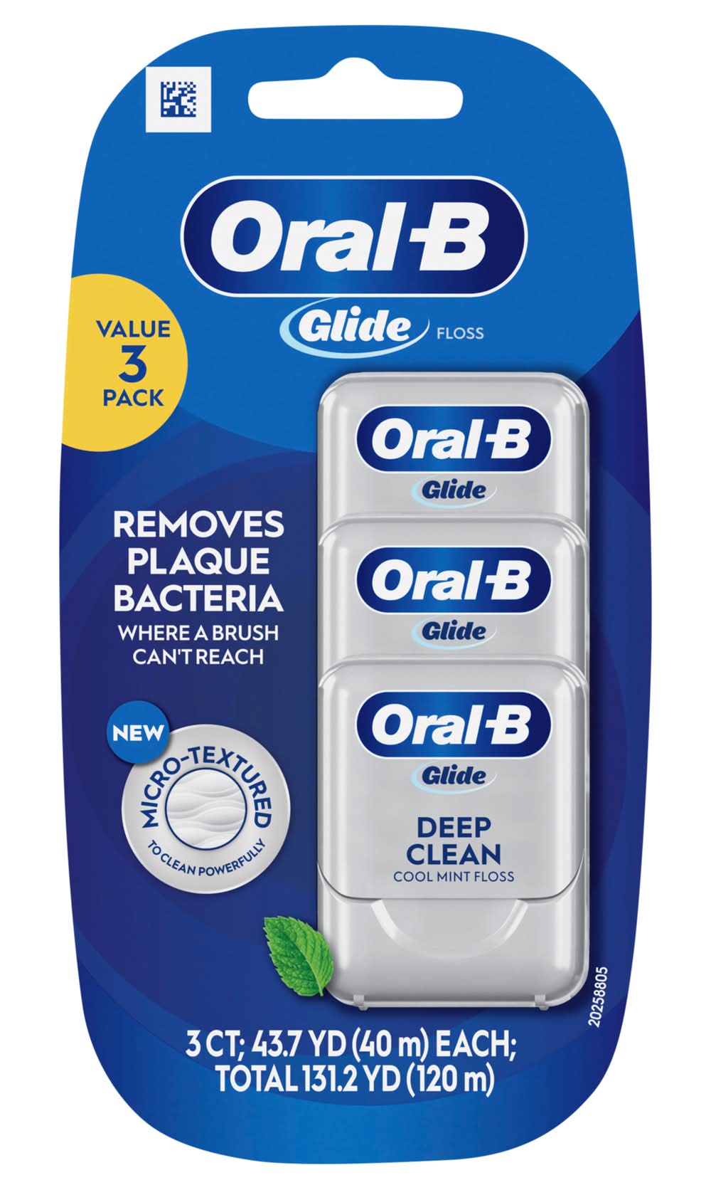 Oral-B Glide Pro Health Deep Clean Floss, Cool Mint (3 ct)