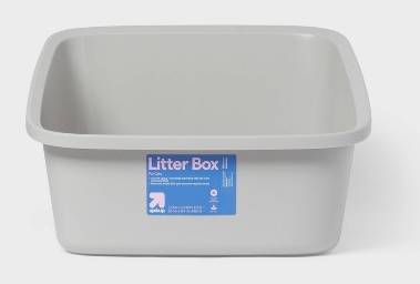 up&up Litter Box Cat Pan, Gray