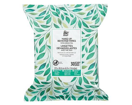 BE BETTER MAKEUP REMOVER WIPES 30 PK