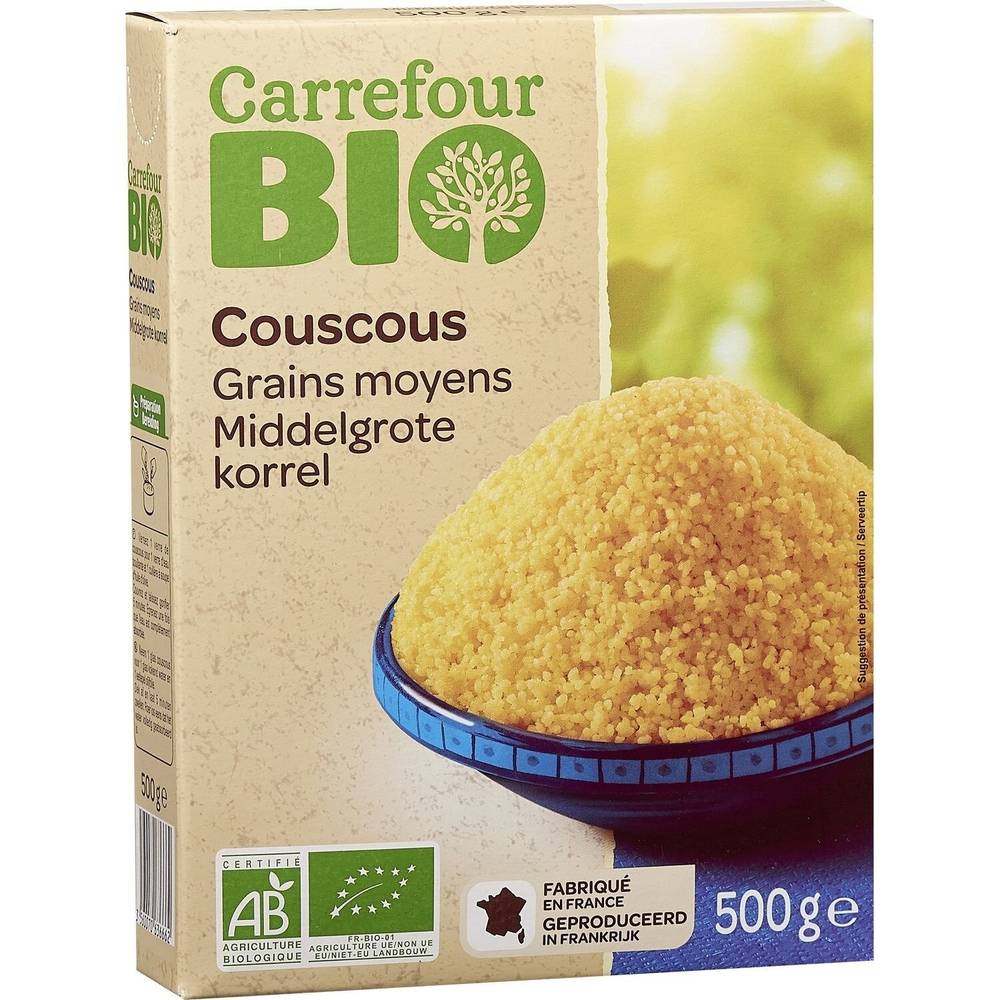Carrefour Bio - Couscous bio grains moyens