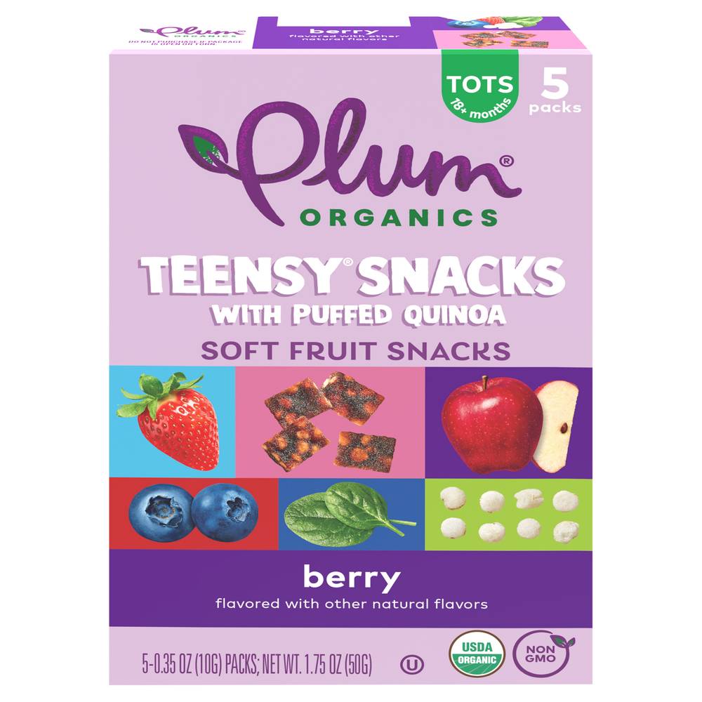 Plum Organics Teensy Tots Soft Berry Fruit Snacks (5 ct)
