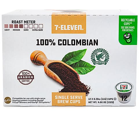 7-Eleven 100% Colombian Single-Serve Coffee Capsules (12 x 0.39 oz)