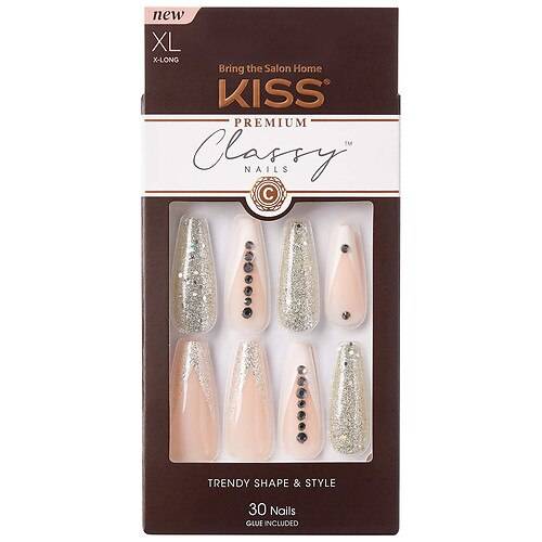 Kiss Premium Classy Fake Nails - 30.0 ea