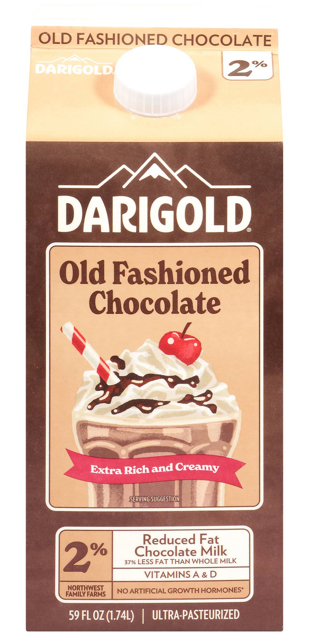 Darigold Reduced Fat Old Fashioned Milk, Chocolate (59 fl oz)