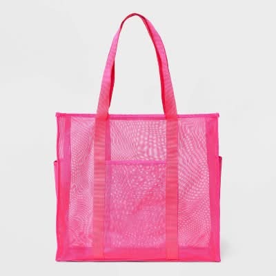 Shade & Shore Mesh Tote Handbag, Pink