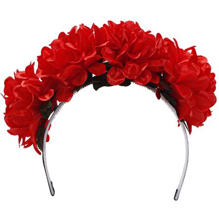 Diadema flores (Rojo)