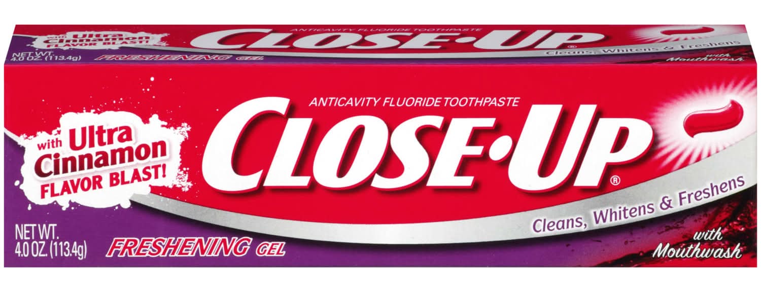 Closeup Cinnamon Flavored Anticavity Fluoride Toothpaste Gel (4 oz)