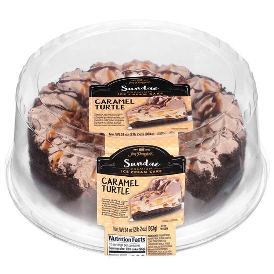 Jon Donaire Premium Sundae Caramel Turtle Ice Cream Cake