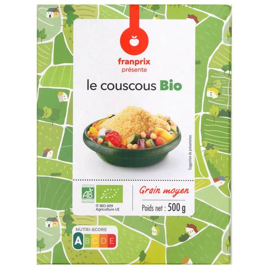 Semoule Couscous grain moyen Bio franprix bio 500g