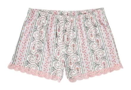 Juniors Pajama Shorts Medium Paisley