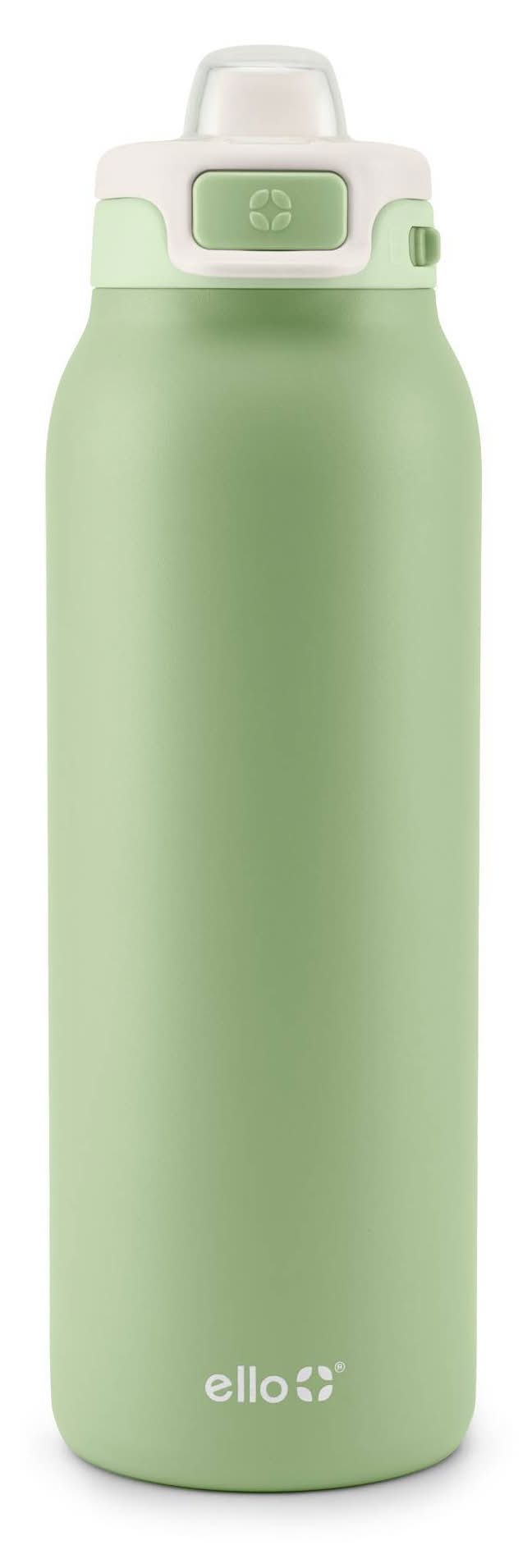 Ello Pop and Fill Stainless Steel Water Bottle, Dark Green