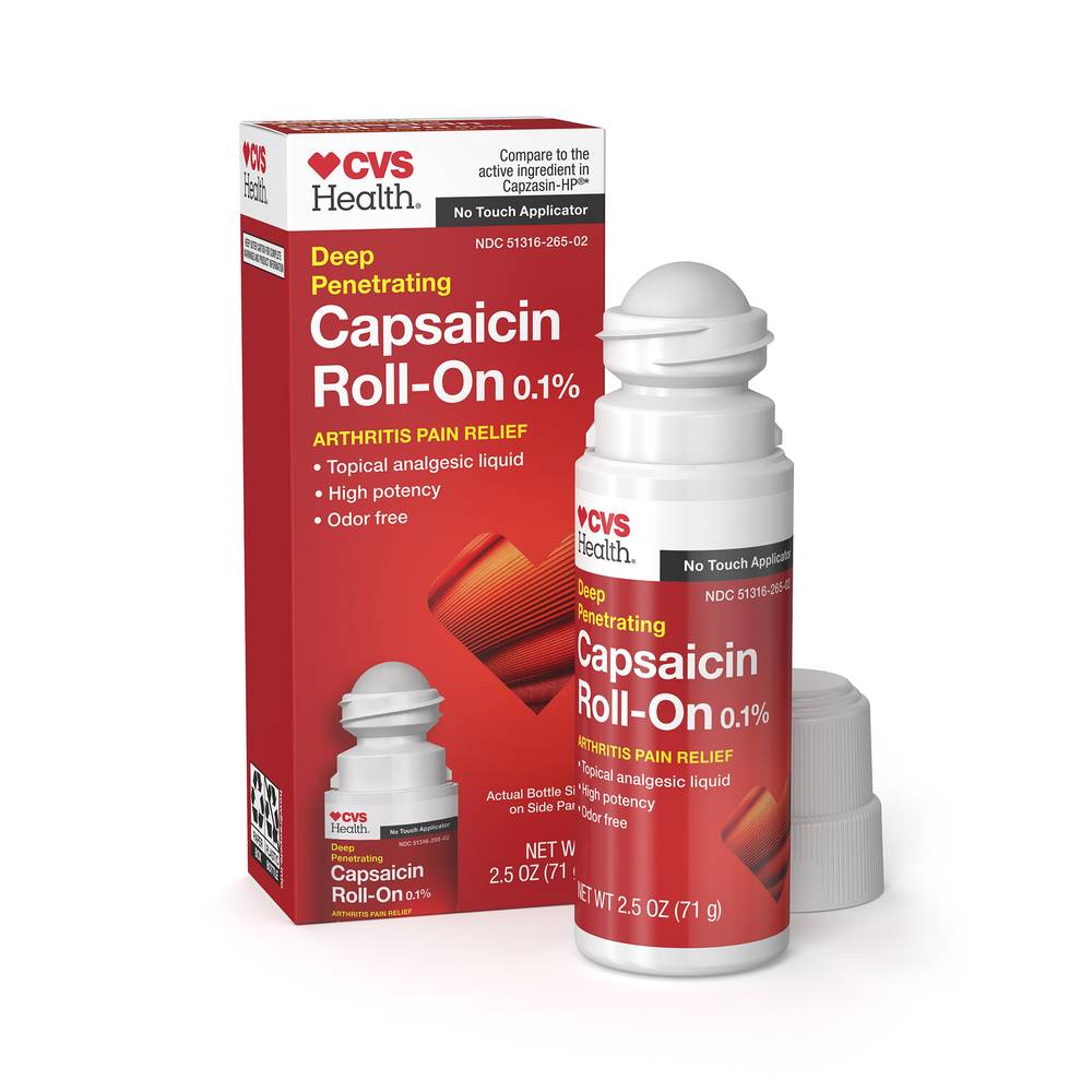 CVS Health Capsaicin Arthritis Pain Relief Roll-On 0.1% (2.5 oz)