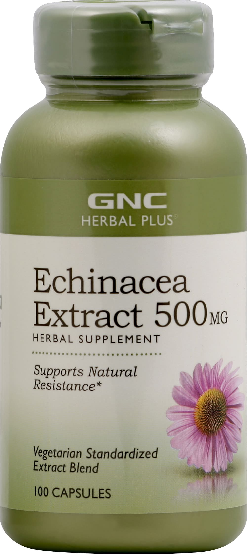 GNC Echinacea Extract 500 mg Herbal Supplement Capsules (3.84 oz, 100 ct)