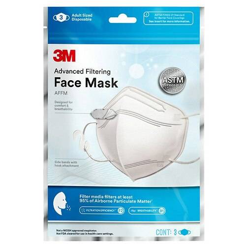 3M Advanced Filtering Face Masks - 3.0 EA