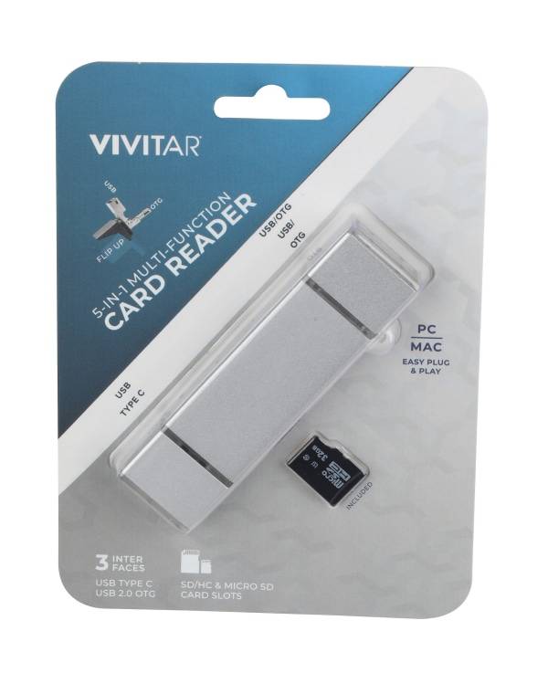 Vivitar MicroSD Card W/5:1 Reader USBA-C 32 MB