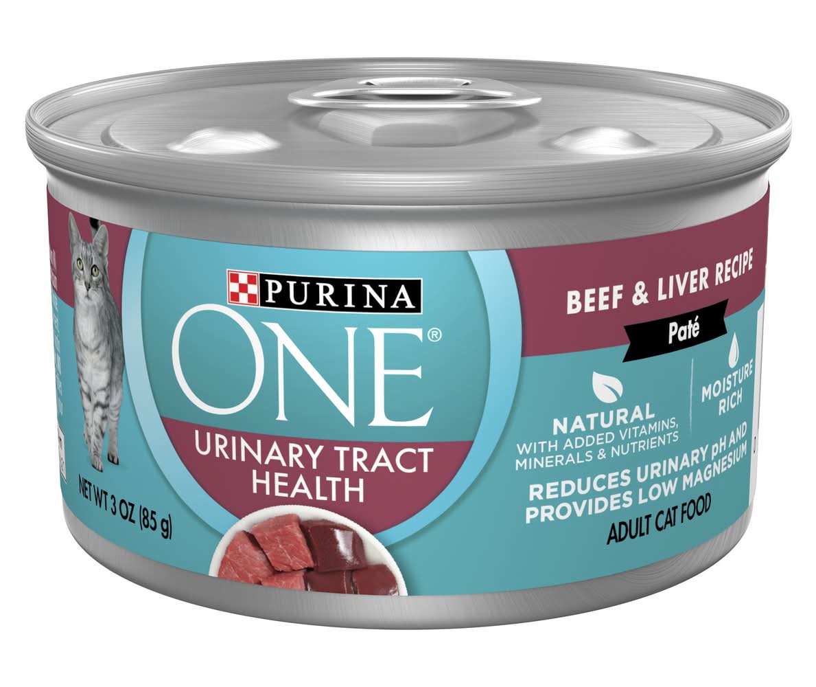 Purina One Urinary Tract Health Pate Recipe, Beef-Liver (3 oz)