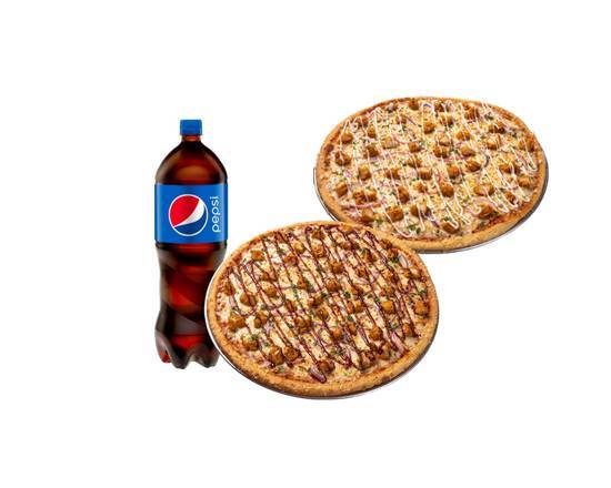 2 Pizzas Super Campero + 1.5 L Pepsi