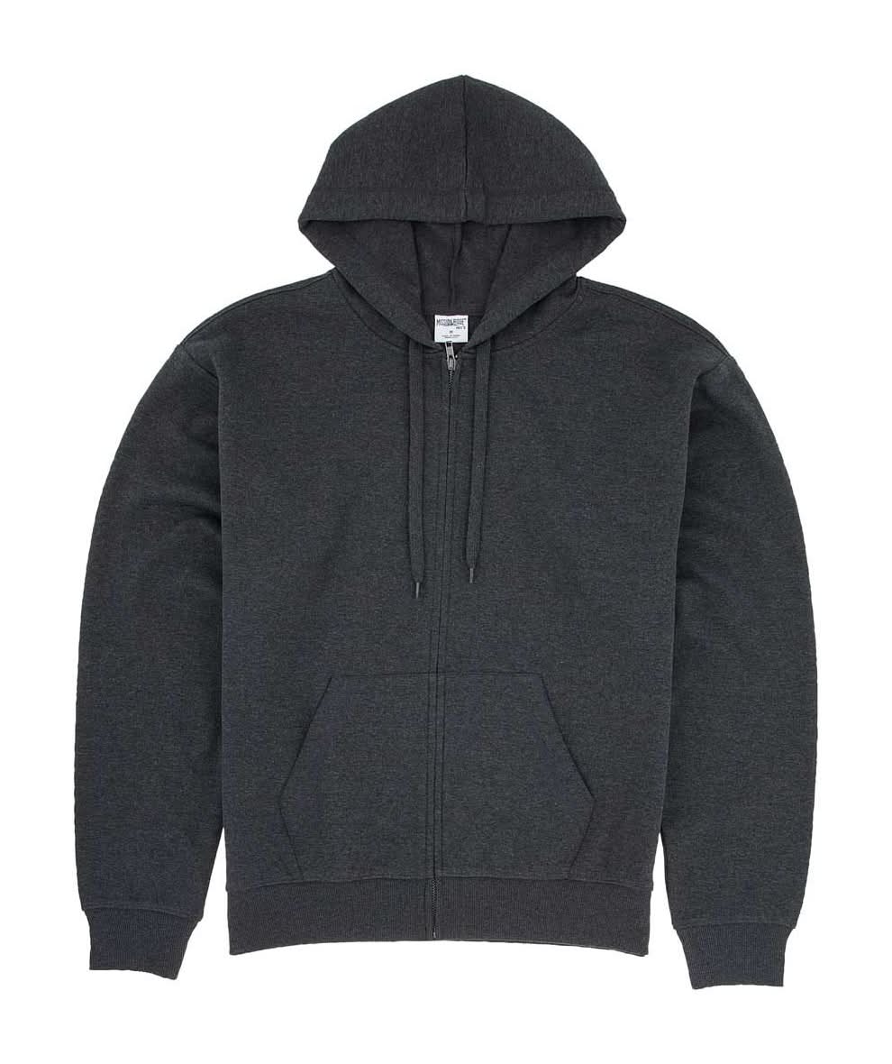 Mission Ridge Zip Hooded Sweatshirt, Men, M, Charcoal Black