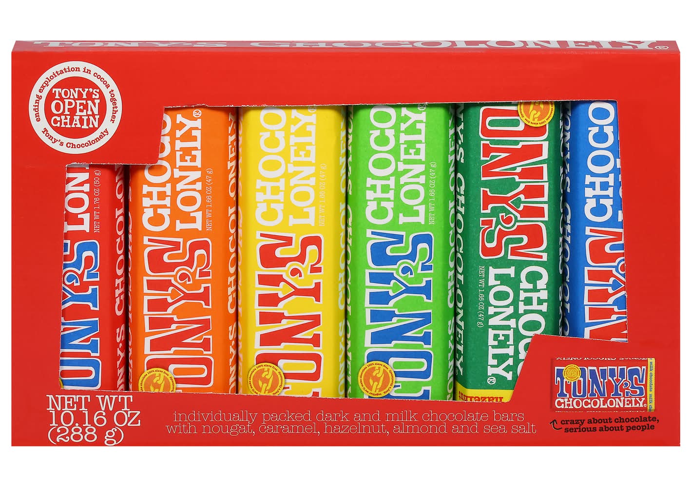 Tony's Chocolonely Chocolate Bars (10.16 oz)