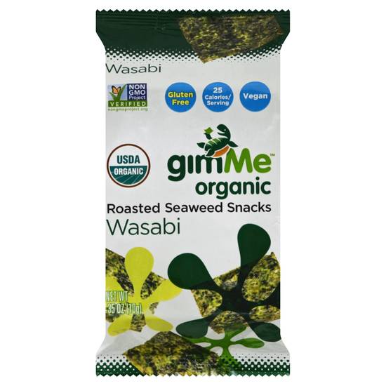 Gimme Organic Roasted Seaweed Snacks Wasabi Flavor