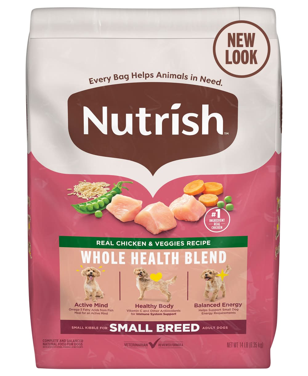 Nutrish Little Bites Real Chicken & Veggies Recipe Dry Dog Food (14 lbs)