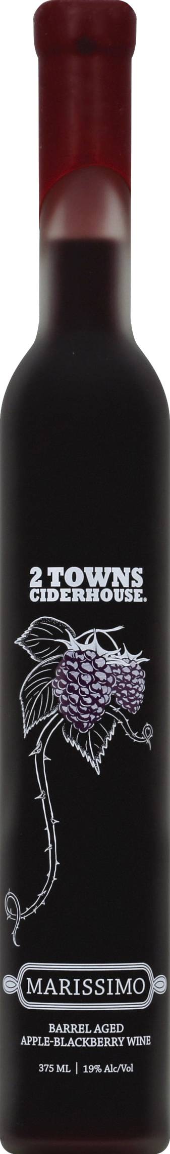 2 Towns Ciderhouse Marissimo Barrel Aged Apple-Blackberry Wine (375 ml)