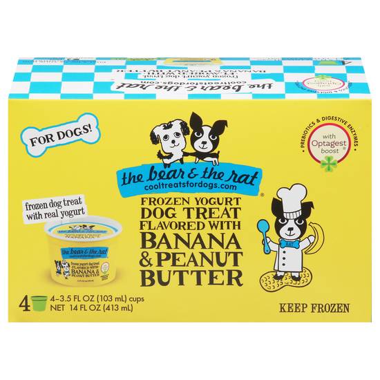 The Bear & the Rat Banana & Peanut Butter Frozen Yogurt Dog Treat