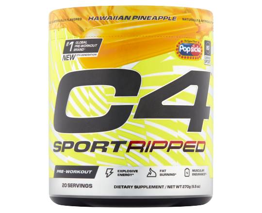 Cellucor C4 Sport Ripped Pre Workout Powder, Hawaiian Pineapple (9.5 oz)