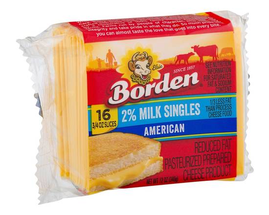 Borden · 2% Milk American Cheese Singles (16 slices)