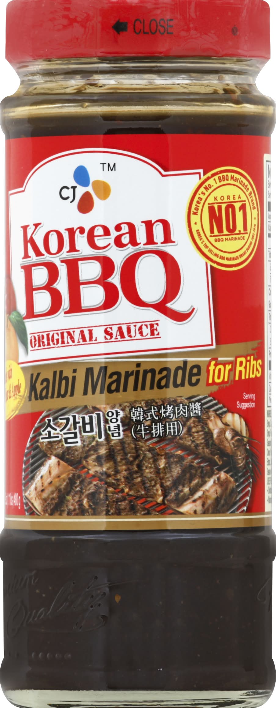CJ Korean Bbq Kalbi Marinade For Ribs (16.9 oz)