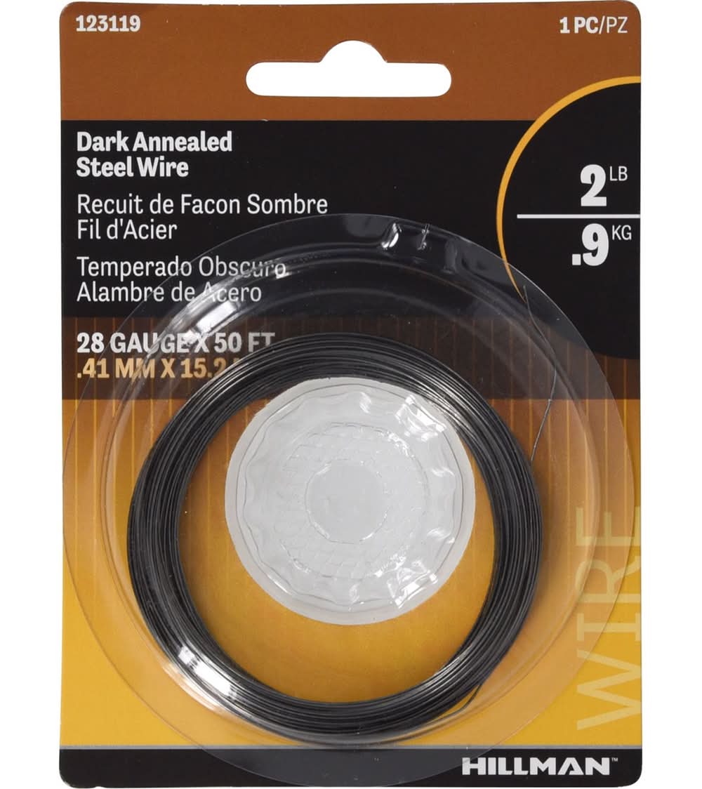 Hillman 50 Ft. L Black Annealed Steel 28 Ga. Wire