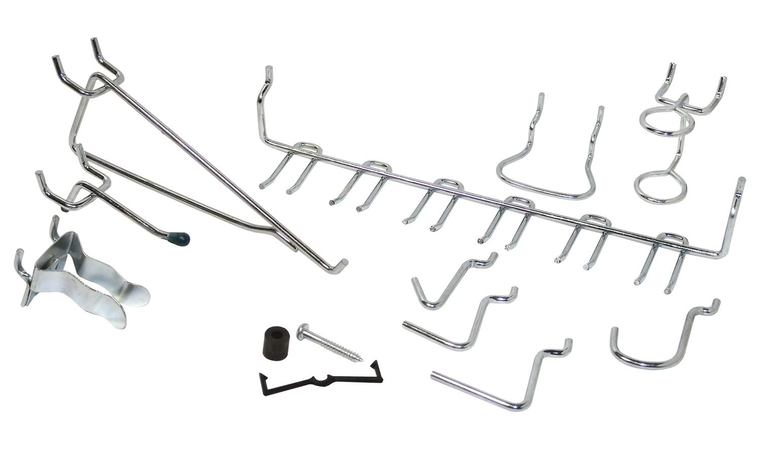 Crawford Zinc Plated Silver Steel Peg Hook Assortment 47 Pk