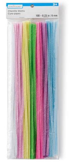 Creatology Pastel Chenille Pipe Cleaners, Multicolor (100 ct)