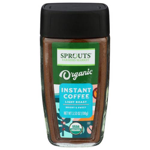 Sprouts Organic Light Roast Instant Coffee Jar