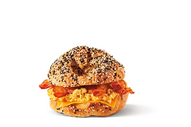 Bacon Scrambled Egg Everything Croissant Sandwich