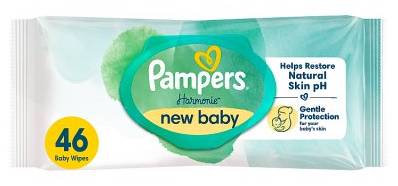 Pampers Harmonie New Baby Wipes Plastic Free 1 Pack (46Each)